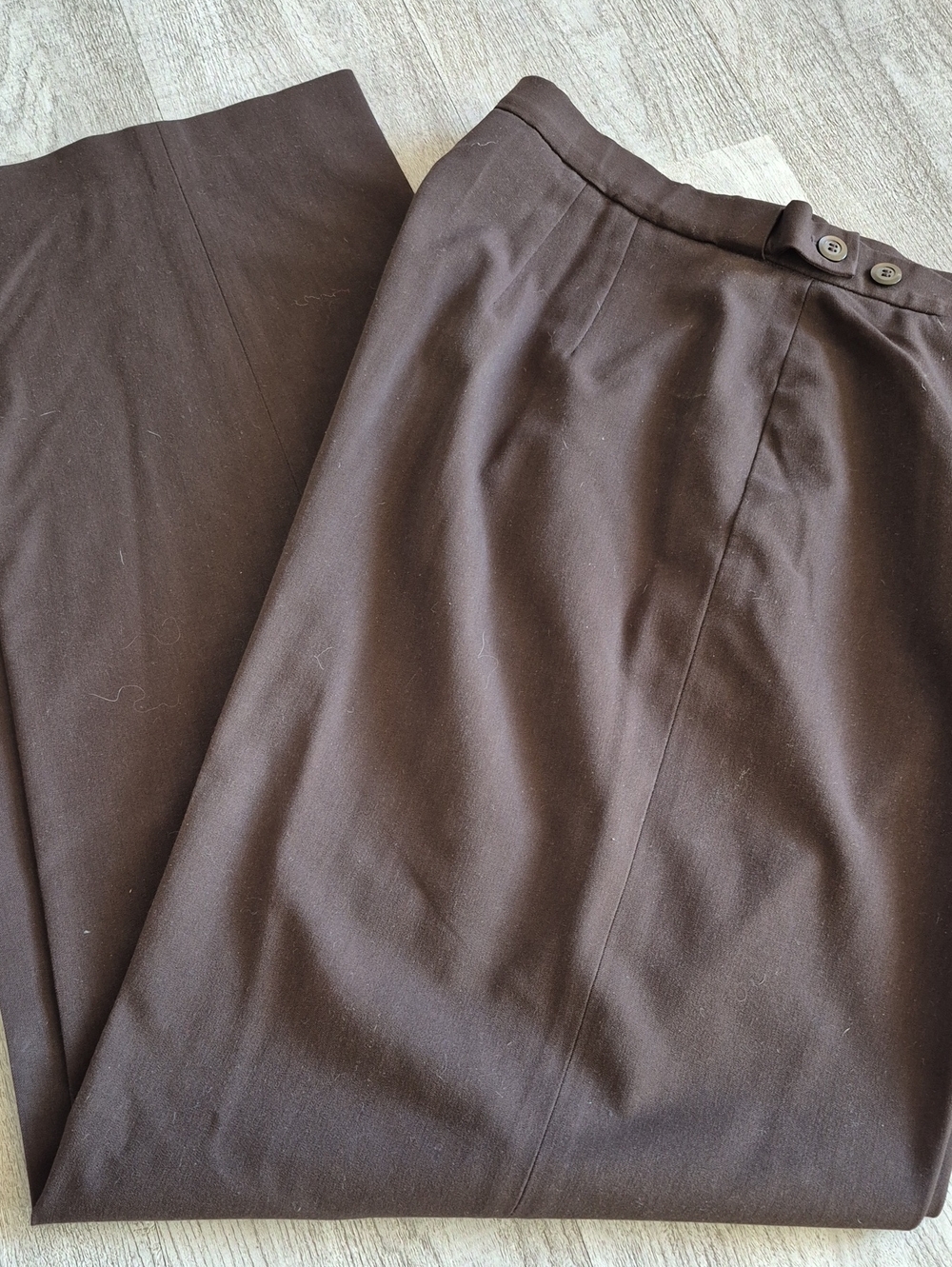 Jones Wear Dark Brown Straight-Leg Trousers